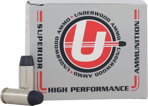 Underwood Ammo Flat Nose Black Cherry Coated Hard Cast 220 Grain 10mm Auto  816874020842