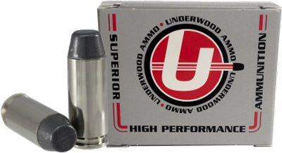 Underwood Ammo Flat Nose Black Cherry Coated Hard Cast 200 Grain 10mm Auto  816874020897