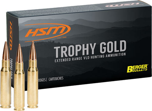 HSM Trophy Gold Berger Hunting VLD Match 130 Grain .264 Winchester Mag  810742029043