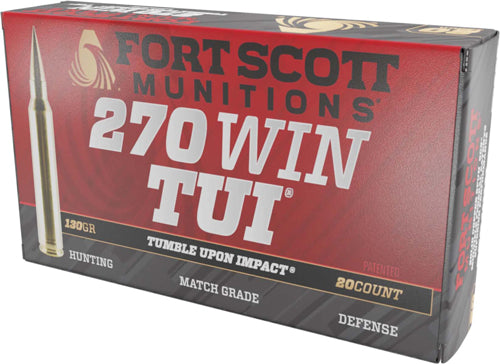 Fort Scott Munitions .270 Winchester  130 grain Solid Copper Spun ammunition
