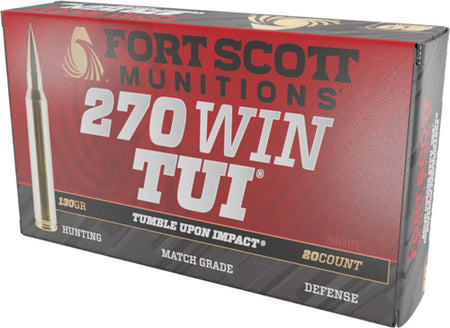 Fort Scott Munitions .270 Winchester  130 grain Solid Copper Spun ammunition