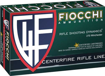 Fiocchi Field Dynamics Pointed Soft Point 130 Grain .270 Winchester 3010 fps 762344704265