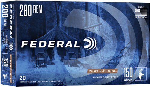 Federal .280 Remington PowerShok 150 grain Soft Point ammunition