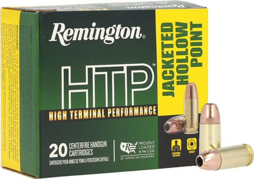Remington HTP Jacketed Hollow Point 115 Grain 9mm Luger/Parabellum 1145 fps 047700496306