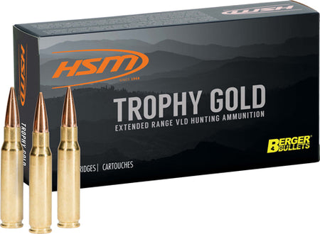 HSM .28 Nosler Trophy Gold Berger Match Hunting VLD 180 grain Jacketed Hollow Point ammunition