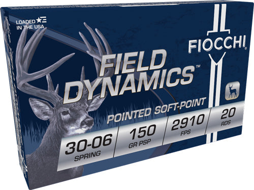 Fiocchi Field Dynamics Jacketed Soft Point 150 Grain .30-06 Springfield  762344709086