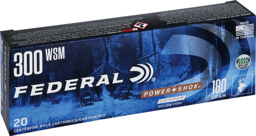 Federal .300 WSM Power-Shok 180 grain Jacketed Soft Point ammunition