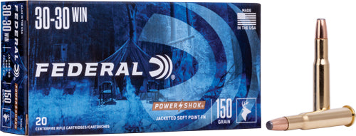 Federal PowerShok Soft Point Flat Nose 150 Grain .30-30 Winchester 2390 fps 029465084486