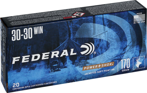 Federal PowerShok Soft Point Round Nose 170 Grain .30-30 Winchester 2200 fps 029465084493