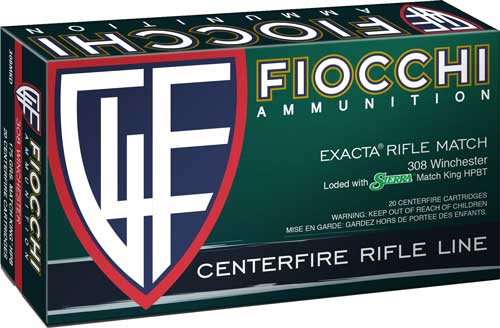 Fiocchi Hyperformance Sierra MatchKing Boat Tail Hollow Point 175 Grain .308 Win / 7.62x51mm 2595 fps 762344705514