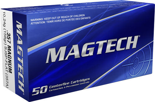 Magtech Sport Shooting Range/Training Semi-Jacketed Soft Point Flat 158 Grain .357 Magnum 1235 fps 754908110018