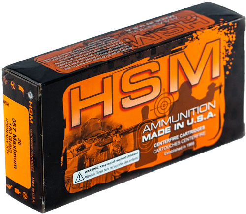 HSM .357 Maximum HORNADY XTP 180 grain Jacketed Hollow Point ammunition