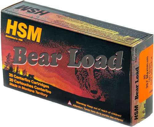 HSM .357 Maximum Bear Load 180 grain LEAD RNFP Gas Check ammunition