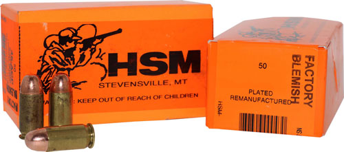 HSM Training LEAD Plated Flat Point 124 Grain .357 Sig  837306004735