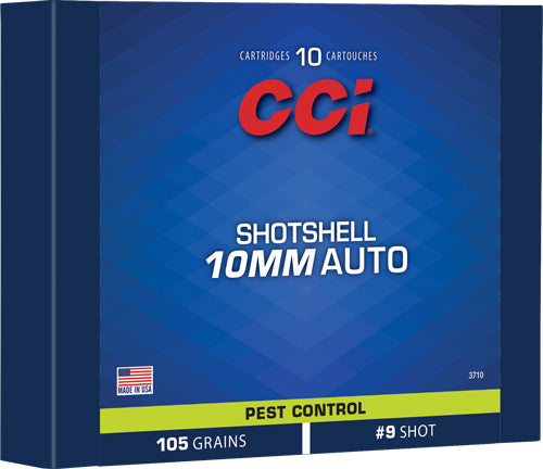CCI 10mm Auto Pest Control #9 shot 105 grain Shotshell ammunition