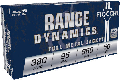 Fiocchi 380 Auto Full Metal Jacket(FMJ) 95 Grain 