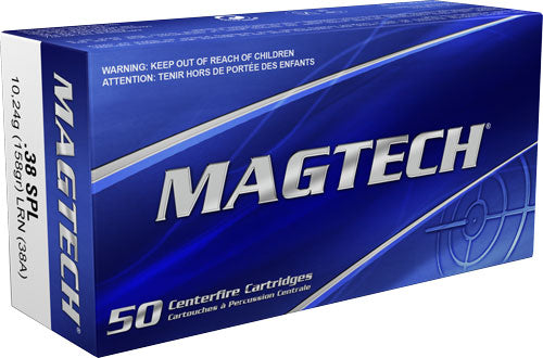 Magtech Sport Shooting Range/Training Lead Round Nose 158 Grain .38 Special 755 fps 754908105014