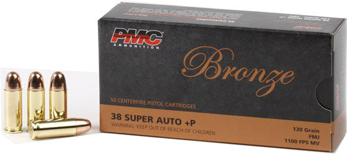 PMC Bronze Full Metal Jacket 130 Grain .38 Super 1100 fps 741569070126