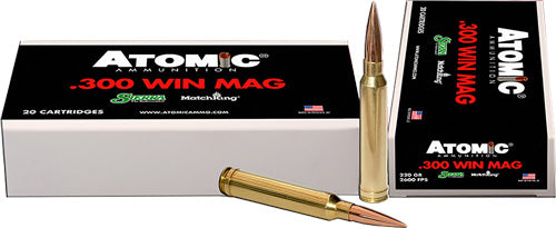 Atomic .300 Winchester Mag Sierra MatchKing 220 grain Hollow Point Boat Tail ammunition
