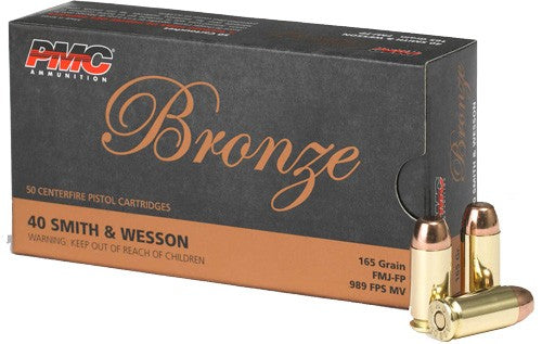 PMC Bronze Full Metal Jacket 165 Grain .40 S&W 989 fps 741569070430