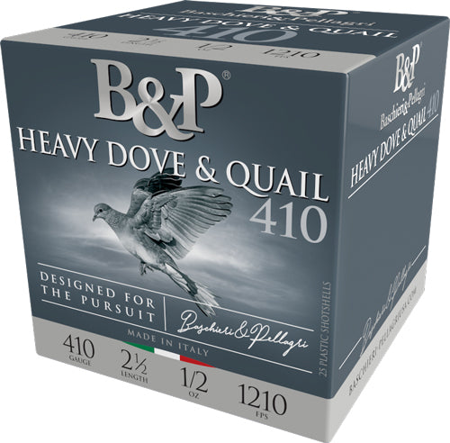Baschieri and Pellagri .410 Bore Shotgun Ammo Hunting Heavy Dove & Quail 2.5 in 1/2 oz #6