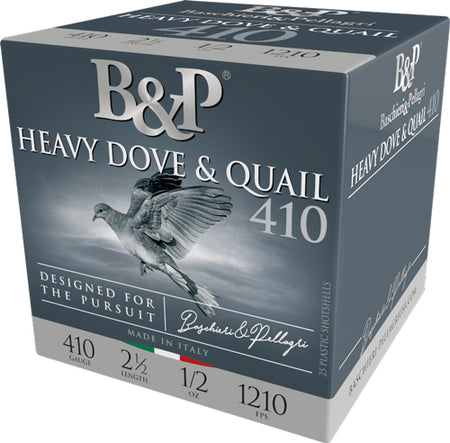 Baschieri and Pellagri .410 Bore Shotgun Ammo Hunting Heavy Dove & Quail 2.5 in 1/2 oz #7.5