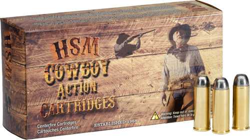 HSM .44-40 Winchester Cowboy Action 200 grain LEAD Round Nose Flat Point ammunition