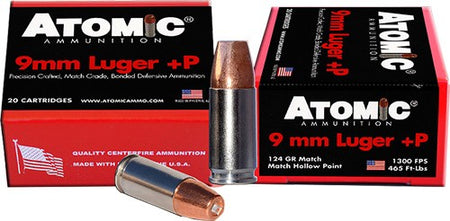 Atomic Precision Craft Bonded Match Hollow Point 124 Grain 9mm Luger/Parabellum 1300 fps 858767004546