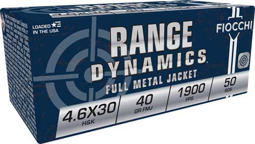 Fiocchi Range Dynamics Full Metal Jacket 40 Grain 4.6x30mm HK 1900 fps 762344706061