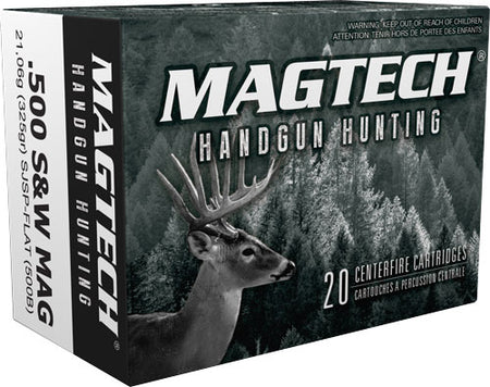 Magtech Sport Shooting Range/Training Semi-Jacketed Soft Point Flat 325 Grain .500 S&W Mag 1745 fps 754908189113