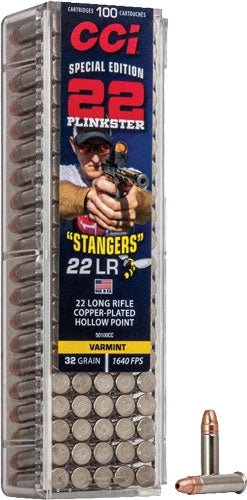 CCI .22 Long Rifle Stangers 32 grain Copper Plated Hollow Point ammunition