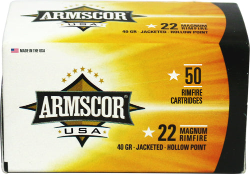 Armscor 22 WMR Ammunition 40 Grain Jacketed Hollow Point