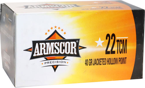 Armscor 22 TCM Centerfire Ammunition 40gr JHP
