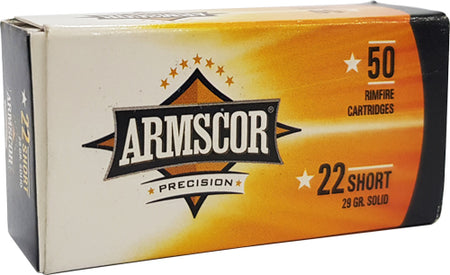 Armscor  Lead Solid Point 29 Grain .22 Short 1095 FPS. 4806015504153