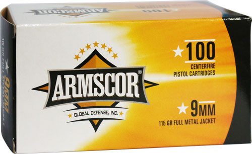 Armscor 9mm Luger / Parabellum Value Pack 115 grain Full Metal Jacket ammunition