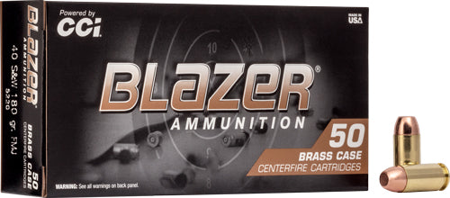 Blazer Brass Full Metal Jacket 180 Grain .40 S&W 985 fps 076683052209