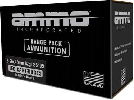 Ammo Inc 5.56x45mm NATO Signature SS109 62 grain Full Metal Jacket ammunition