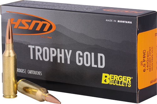 HSM 6.5 PRC Trophy Gold 140 grain Berger Match Hunt Vld ammunition