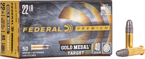 Federal Gold Medal Lead Round Nose 40 Grain .22 Long Rifle  029465057107