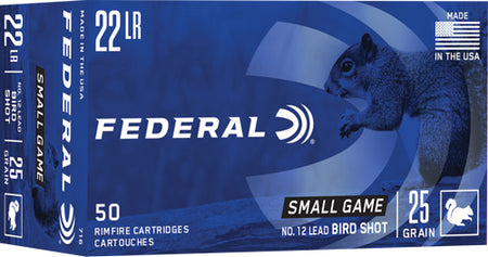 Federal .22 Long Rifle GameShok Small Game & Target #12 Lead Bird Shot 25 grain Shotshell ammunition