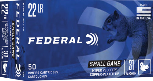 Federal Game-Shok Rimfire Ammo 22 LR. 31 gr. CPHP 50 rd.