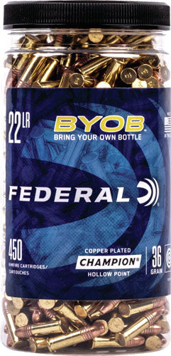 Federal BYOB Champion Training BYOB Copper Plated Hollow Point 36 Grain .22 Long Rifle 1260 fps 604544646962