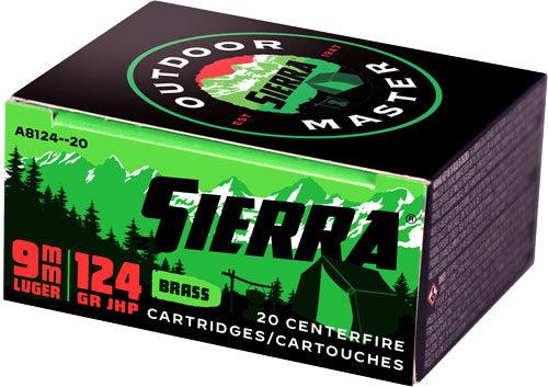 Sierra Outdoor Master Jacketed Hollow Point 124 Grain 9mm Luger/Parabellum  092763600146