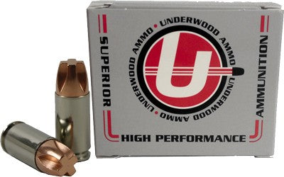 Underwood Ammo 9mm Luger / Parabellum Xtreme Penetrator +P 115 grain COPPER SOLID Monolithic ammunition