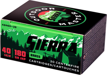Sierra Outdoor Master Jacketed Hollow Point 180 Grain .40 S&W  092763600177
