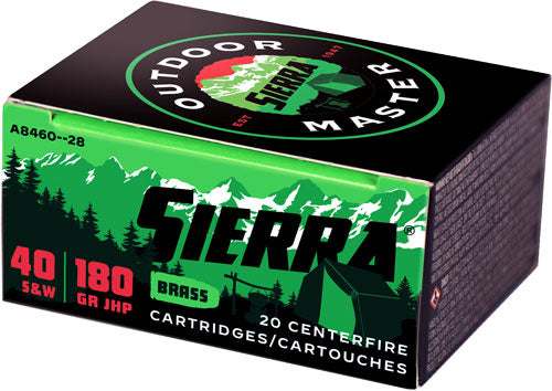 Sierra Outdoor Master Jacketed Hollow Point 180 Grain .40 S&W  092763600177