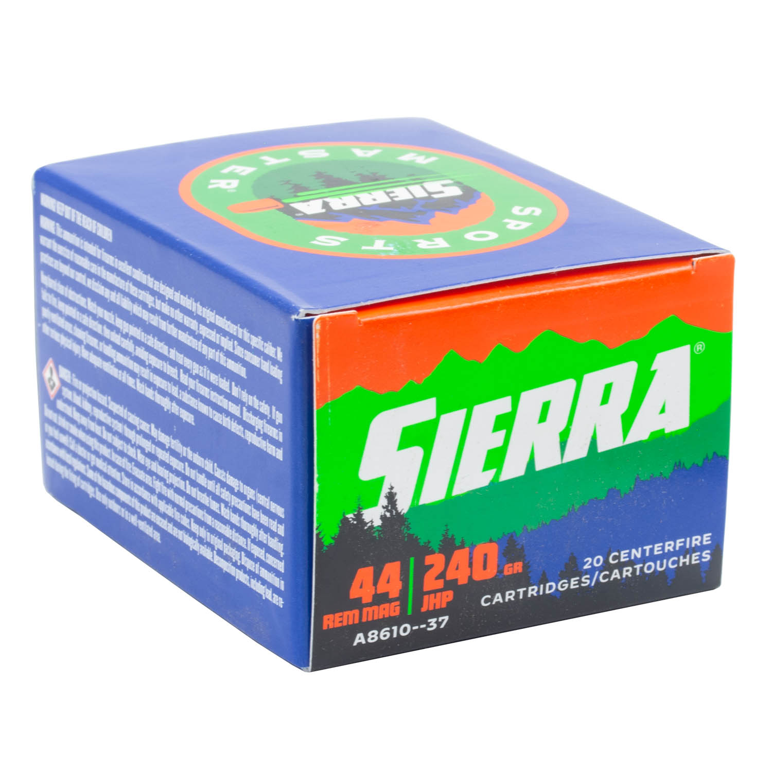 Sierra .44 Magnum Sports Master 240 grain Jacketed Hollow Point ammunition