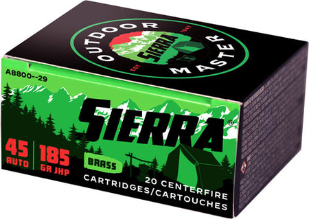 Sierra Outdoor Master Jacketed Hollow Point 185 Grain .45 ACP/Auto  092763600153