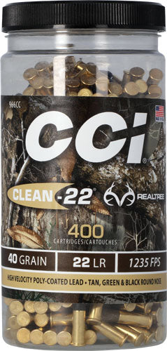 CCI Clean-22 Round Nose 40 Grain .22 Long Rifle 1235 FPS. 604544671674
