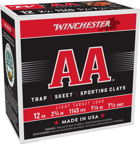 Winchester AA127   12 Gauge  1-1/8oz 7.5 Shot 1145 FPS. 020892004832